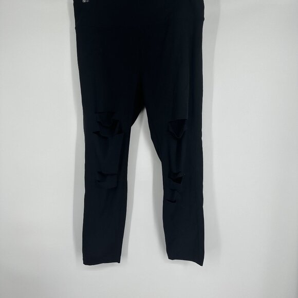 Zyia Active Women's Leggings Black Cut outs on Legs - Picture 1 of 4